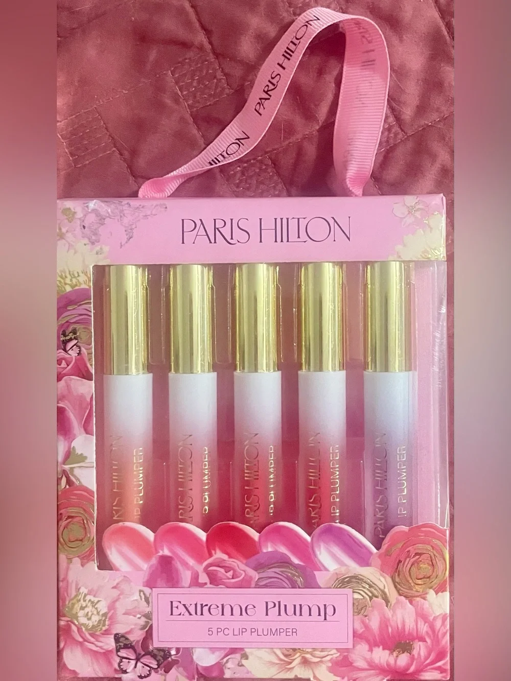 Paris Hilton Bombshell Beauty face and eye palette and Extreme Plump lip set